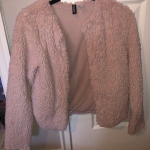 Pink fuzzy jacket
